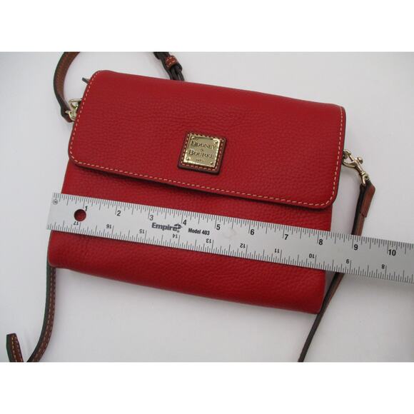 Dooney & Bourke Pebble Leather Crossbody Bag Red with Strap – Preowned Excellent - Picture 8 of 9